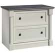Bowery Hill Engineered Wood Filing Cabinet in Glacier Oak/Rosso Slate Accent