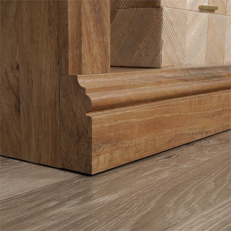 Bowery Hill Engineered Wood 5-Shelf Tall Bookcase in Sindoori Mango/Brown