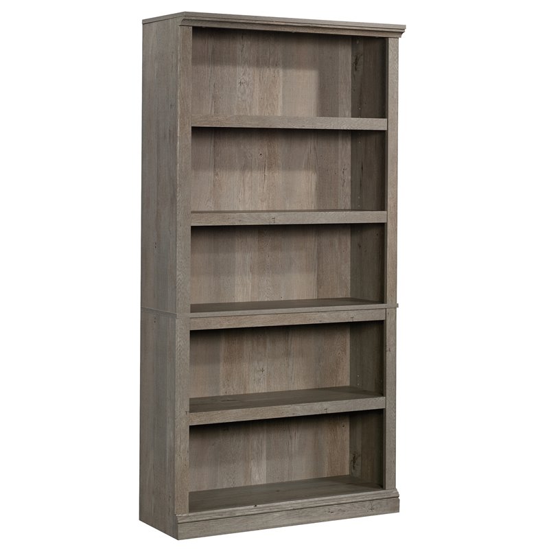 Bowery Hill Modern Engineered Wood 5-Shelf Bookcase in Mystic Oak