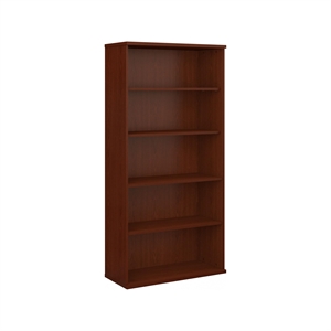 Bowery Hill 36&quot 5-Shelf Bookcase in Mahogany - Engineered Wood