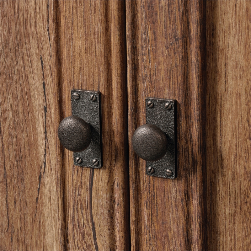 Bowery Hill Traditional Engineered Wood 3-Shelf Bookcase in Vintage Oak