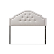 Bowery Hill Modern Upholstered Full Headboard in Grayish Beige