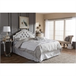 Bowery Hill Modern Upholstered Full Headboard in Grayish Beige