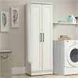 Bowery Hill Contemporary Engineered Wood Storage Cabinet in White Finish