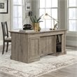 Bowery Hill Engineered Wood Executive Desk in Split Oak Finish