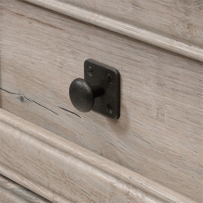 Bowery Hill Engineered Wood Executive Desk in Split Oak Finish