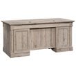 Bowery Hill Engineered Wood Executive Desk in Split Oak Finish