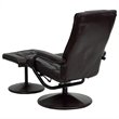 Bowery Hill Contemporary Recliner and Ottoman in Brown and Black