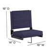 Bowery Hill Grandstand Comfort Seat in Aluminum Frame - Navy