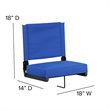 Bowery Hill Grandstand Comfort Seat in Aluminum Frame - Blue