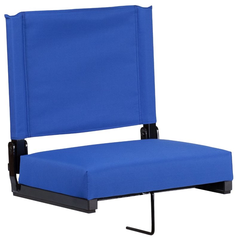 Bowery Hill Grandstand Comfort Seat in Aluminum Frame - Blue
