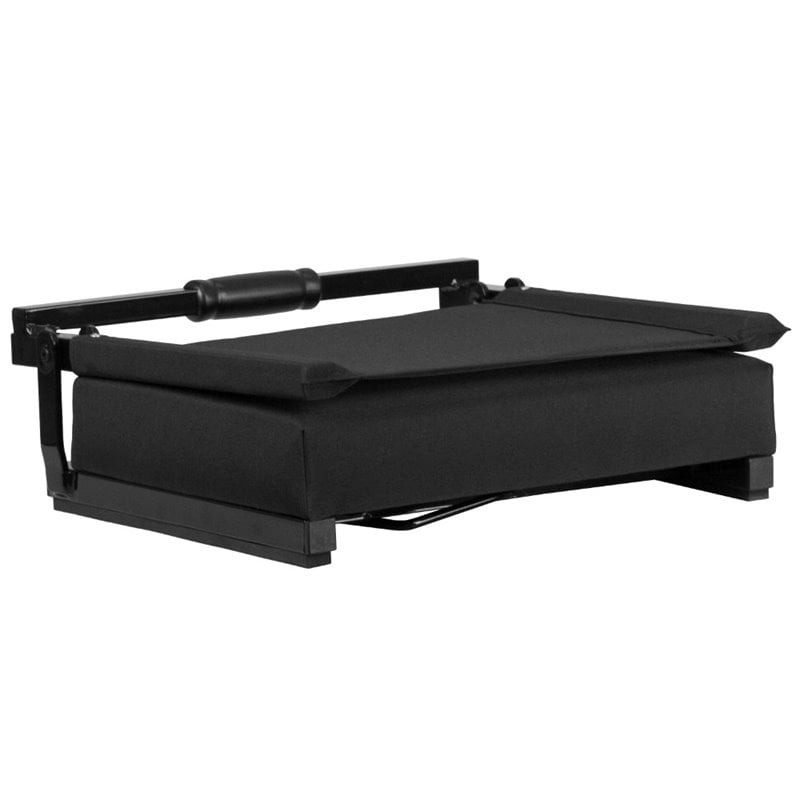 Bowery Hill Grandstand Comfort Seat in Aluminum Frame - Black