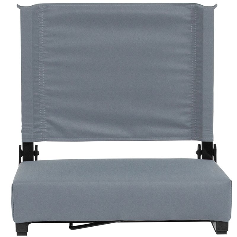 Bowery Hill Grandstand Comfort Seat in Aluminum Frame in Gray