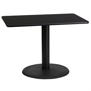 Bowery Hill Transitional 24X42 Laminate Table-Rd Base In Black