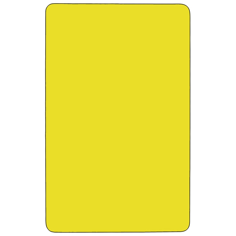 Bowery Hill Rectangular High Pressure Top Mobile Activity Table in Yellow