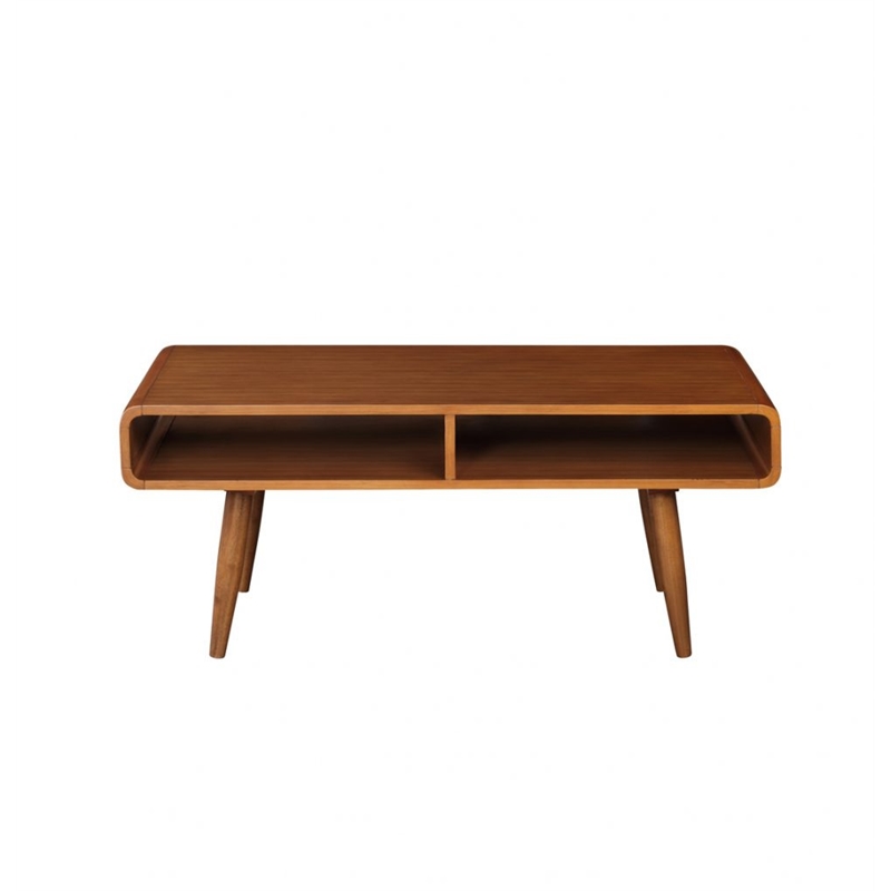 Bowery Hill Wood Halmstad Coffee Table in Rich Walnut Finish