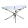 Bowery Hill Modern / Contemporary Sofa Table in Brushed Nickel