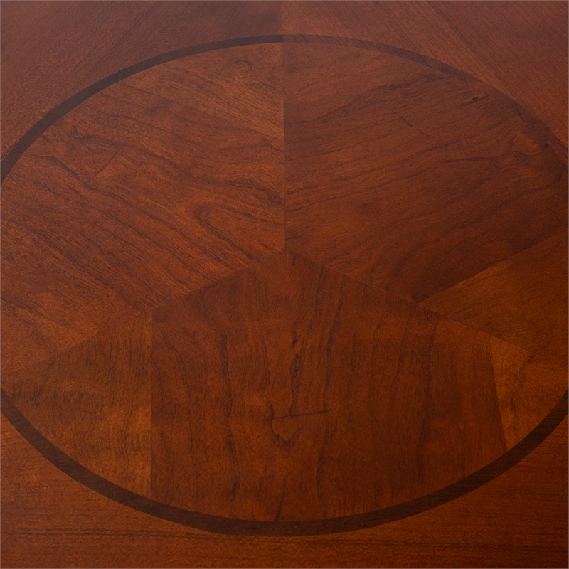 Bowery Hill Traditional Wood 2-Shelf Side Table Brown Cherry