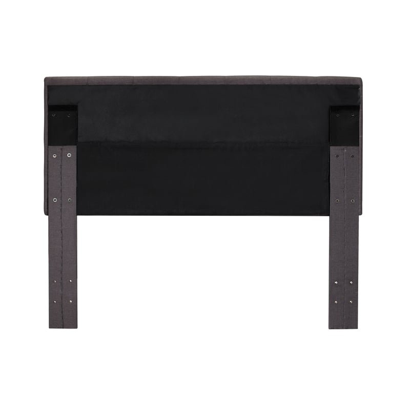Bowery Hill Fabric California King Tufted Platform Bed in Gray