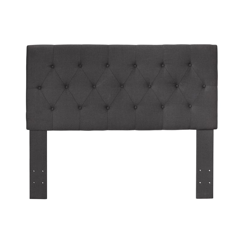 Bowery Hill Fabric California King Tufted Platform Bed in Gray
