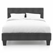 Bowery Hill Fabric California King Tufted Platform Bed in Gray