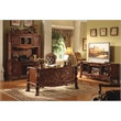 Bowery Hill Modern Wood Computer Desk with Hutch in Cherry Oak