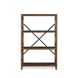 Bowery Hill Contemporary 3-Shelf Wood Bookcase in Natural/Black