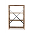 Bowery Hill Contemporary 3-Shelf Wood Bookcase in Natural/Black