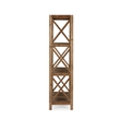 Bowery Hill Contemporary 3-Shelf Wood Bookcase in Natural/Black