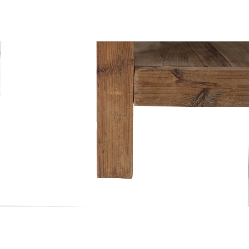 Bowery Hill Contemporary 3-Shelf Wood Bookcase in Natural/Black