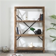 Bowery Hill Contemporary 3-Shelf Wood Bookcase in Natural/Black