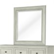 Bowery Hill Portrait Concave Framed Mirror in Weathered White