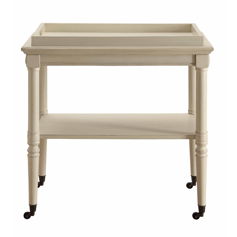 Bowery Hill Modern / Contemporary Tray Table in Antique White