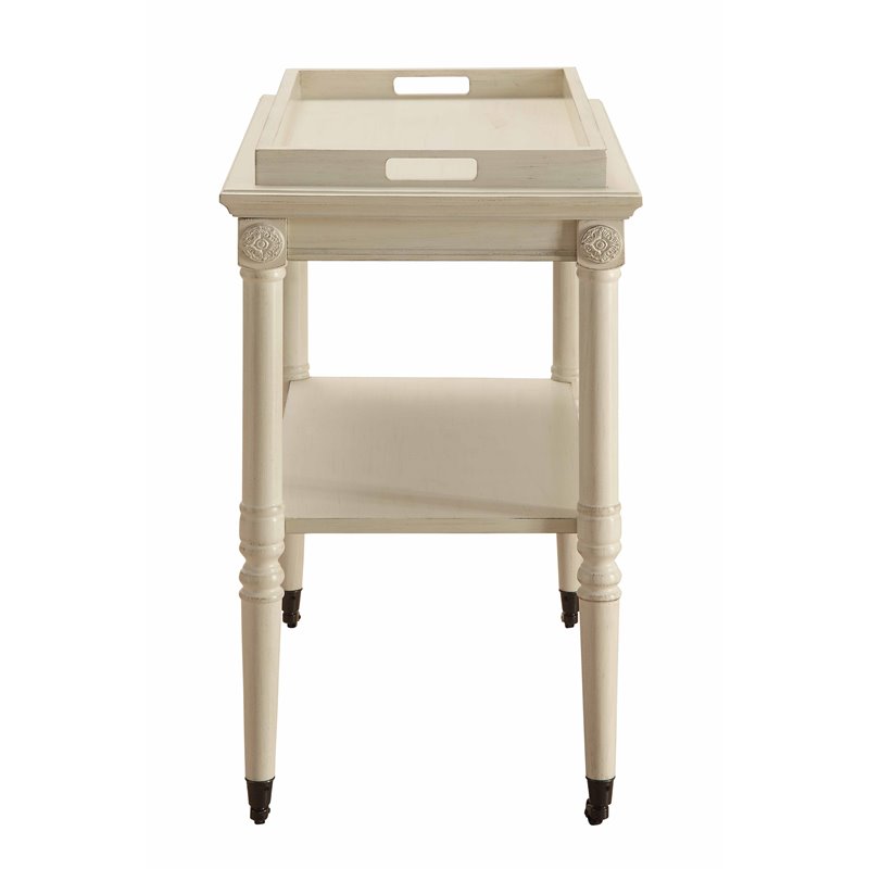 Bowery Hill Modern / Contemporary Tray Table in Antique White
