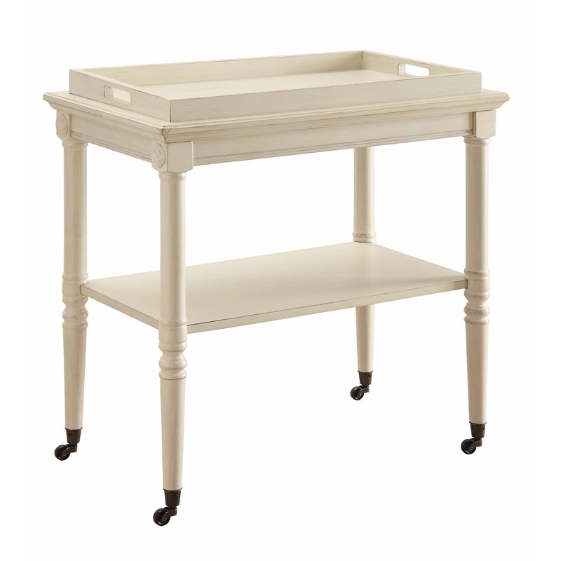 Bowery Hill Modern / Contemporary Tray Table in Antique White