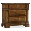Bowery Hill Modern / Contemporary 3 Drawer Nightstand in Medium Wood