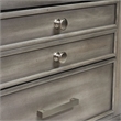 Bowery Hill Contemporary Solid Wood 3-Drawer Nightstand in Gray