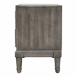 Bowery Hill Contemporary Solid Wood 3-Drawer Nightstand in Gray