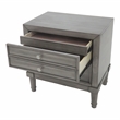 Bowery Hill Contemporary Solid Wood 3-Drawer Nightstand in Gray