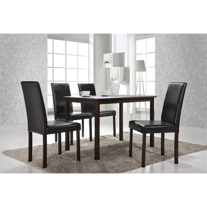Bowery Hill Modern Faux Leather Dining Side Chair (Set of 4)
