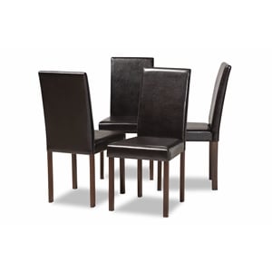 Bowery Hill Modern Faux Leather Dining Side Chair (Set of 4)