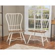 Bowery Hill Contemporary Dining Side Chair in White (Set of 2)