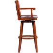 Bowery Hill Wood Swivel Extra Tall Bar Stool in Cherry Finish