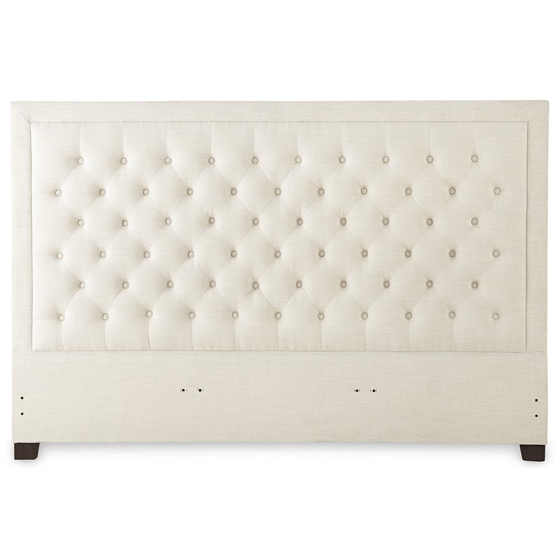 Bowery Hill Modern / Contemporary Tufted Queen Platform Bed in White