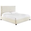 Bowery Hill Modern / Contemporary Tufted Queen Platform Bed in White
