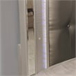 Bowery Hill Modern / Contemporary Wood Queen Bed with LED in Silver