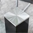 Bowery Hill Modern Glass Top Dining Table in Black and Silver
