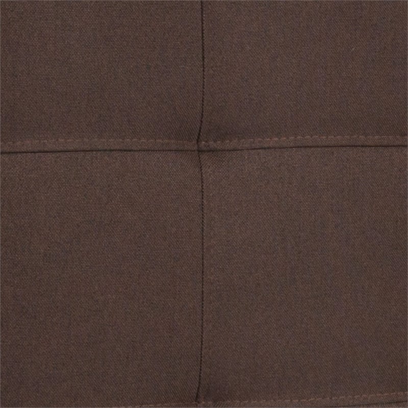 Bowery Hill Modern Tufted Full Panel Headboard in Dark Brown