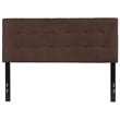 Bowery Hill Modern Tufted Full Panel Headboard in Dark Brown