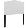 Bowery Hill Contemporary Tufted Twin Panel Headboard in White